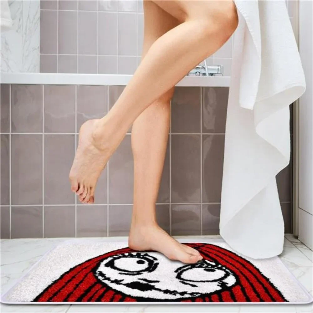Nightmare Before Christmas Sally Bath Mat Halloween Non Slip Absorbent Rug Decor